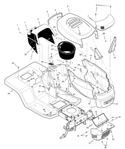Part Location Diagram of 1001191E701 Murray Guard Assembly, Muffler